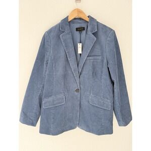 Talbots NEW Corduroy Blazer Jacket Womens 16 Moonlight Blue SPRING 2025